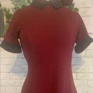 Contrast Collar Mini Dress